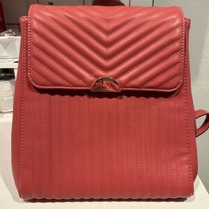 A New Day Red Quilted Small Backpack